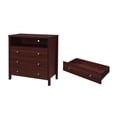 thumbnail image 3 of Hodedah 3-Drawer Dresser with 1-Open Shelf in Mahogany, 3 of 6