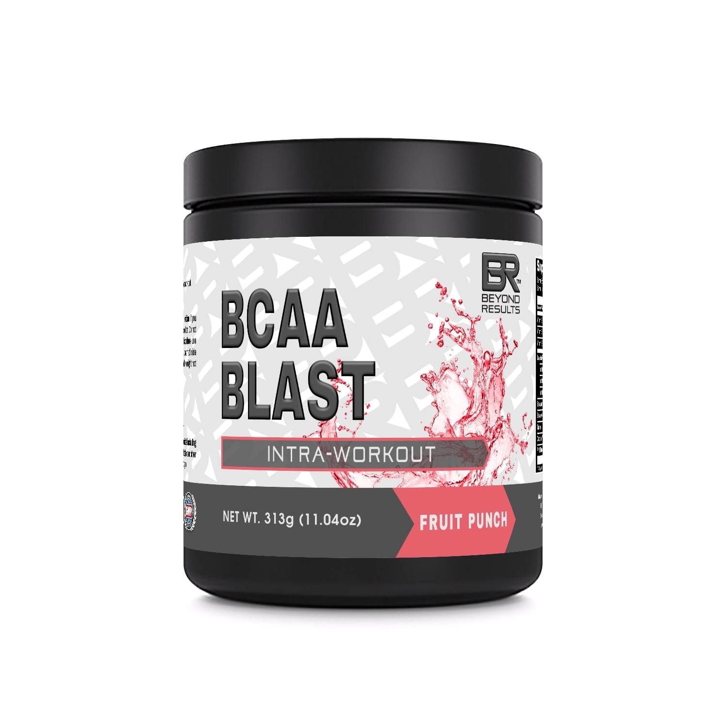 Beyond Results BCAA Blast 313 Grams Powder Natural Fruit Punch Flavor Supplement | BCAA 2:1:1 | 25 Servings Bottle | Branched Chain Amino Acids Supplement | Made in USA