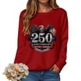 thumbnail image 5 of Leey-World 250 Years America Anniversary 250th Independence Day Freedom T-Shirt Patriotic Shirts for Women(Red,L), 5 of 9