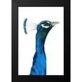thumbnail image 2 of Popp, Grace 13x18 Black Modern Framed Museum Art Print Titled - Peacock Portrait I, 2 of 5