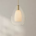 thumbnail image 3 of Carillon Collection One-Light Brushed Gold Large Contemporary Pendant, 3 of 5
