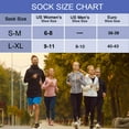 thumbnail image 7 of G&Y Women's Athletic Running Socks, Multicolor Patchwork, 5-Pack, Size 9-11, 7 of 7