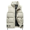 thumbnail image 4 of adviicd Utility Vest Men's Loose Fit Washed Insulated Rib Collar Vest, 4 of 5