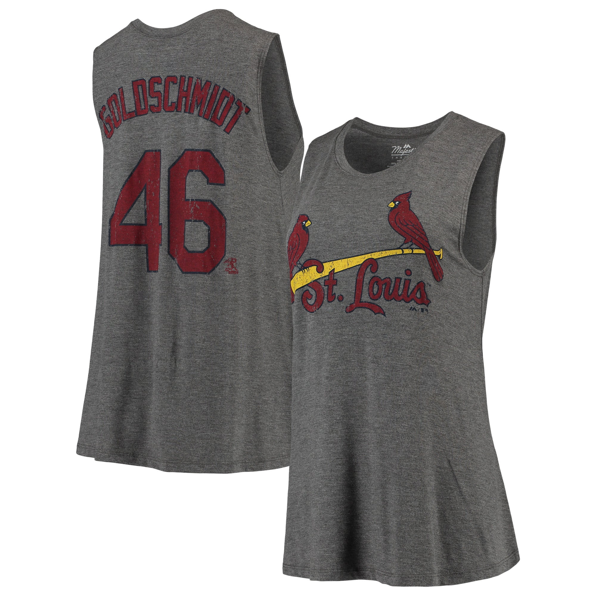 Paul Goldschmidt St. Louis Cardinals Majestic Threads Women&#39;s Flair Blouse Player Name & Number ...