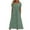Army Green, variant on Up to 50% off! Titcea Midi Dresses for Women Short Sleeve Round Neck Solid Color Ruffle Hem Sundress with Pockets Summer Casual Beach Dress