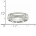 thumbnail image 5 of Primal Gold 14 Karat White Gold 6mm Double Milgrain Comfort Fit Band Size 7, 5 of 5