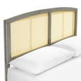 thumbnail image 5 of Sierra Cane and Wood Queen Platform Bed With Angular Legs Gray, 5 of 7