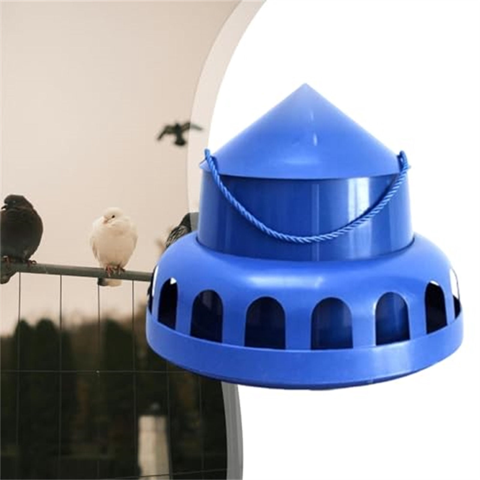 Automatic Pigeons Feed Dispenser LeakProof Bird Feeder for Efficient Feeding Reduces Waste Poultry Coops Feeding Device