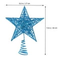 thumbnail image 6 of MRLESS Blue Glittered Christmas Tree Topper Star - 20cm Metal, 6 of 6