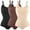 3 packs: Black+Beige+Brown, variant on MANIFIQUE 3 Piece Shapewear Bodysuits Women Clothing Tummy Control Seamless Full Body Shaper V Neck Jumpsuits Top
