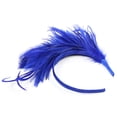 thumbnail image 6 of Outfmvch Hair Accessories For Women Headband Vintage Colorful Burlesque Headpiece Flapper Ostrich Feather Fancy Headband Hair Ties Blue One Size, 6 of 6