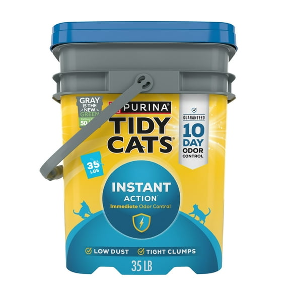 Purina Tidy Cats Instant Action Clumping  Cat Litter, Floral Scent, 35 lb Pail