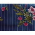 thumbnail image 4 of oneOone Georgette Viscose Fabric Stripe|Watercolor Leaves & Peony Floral Decor Fabric Printed BTY 42 Inch Wide, 4 of 4