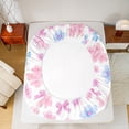 thumbnail image 5 of Homewish Girly Pink Butterfly Full Size Sheets, Blue Dreamy Cherry Blossoms Bed Sheets, Teens Kids Girls Women Sheet Sets, Microfiber Bedroom Decor, 4pcs, 5 of 7