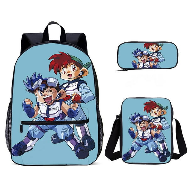 Juego de mochilas escolares, 3 unidades, mochila de anime casual para niños