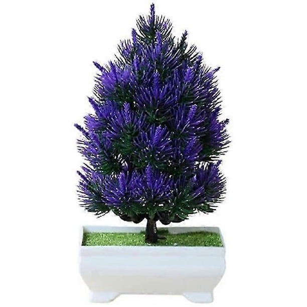 2024 Artificial plants in pot - Plastic flowerpot - Decoration for indoors and outdoors - Home balcony or office Lilac