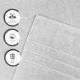 thumbnail image 4 of Everyday Home by Trident Eco Twist 2 Piece Bath Towel Set, Cotton and Viscose from Bamboo towel, Plush, Absorbent, Bathroom Towels, Silver, 4 of 10