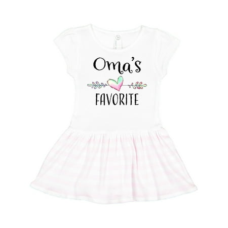 

Inktastic Oma s Favorite- Heart Grandchild Gift Toddler Girl Dress