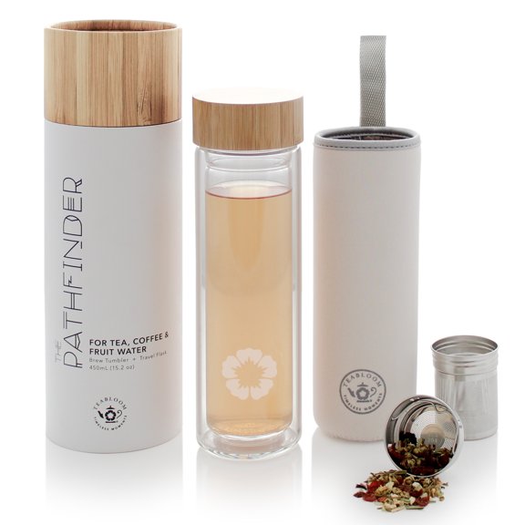 The Pathfinder Tea-Brewing Insulated Glass Tumbler
