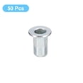 thumbnail image 3 of Unique Bargains M3 Rivet Nuts, 50 Pack Zinc Plated Carbon Steel Knurled Flat Head Threaded Insert Nuts, 3 of 5