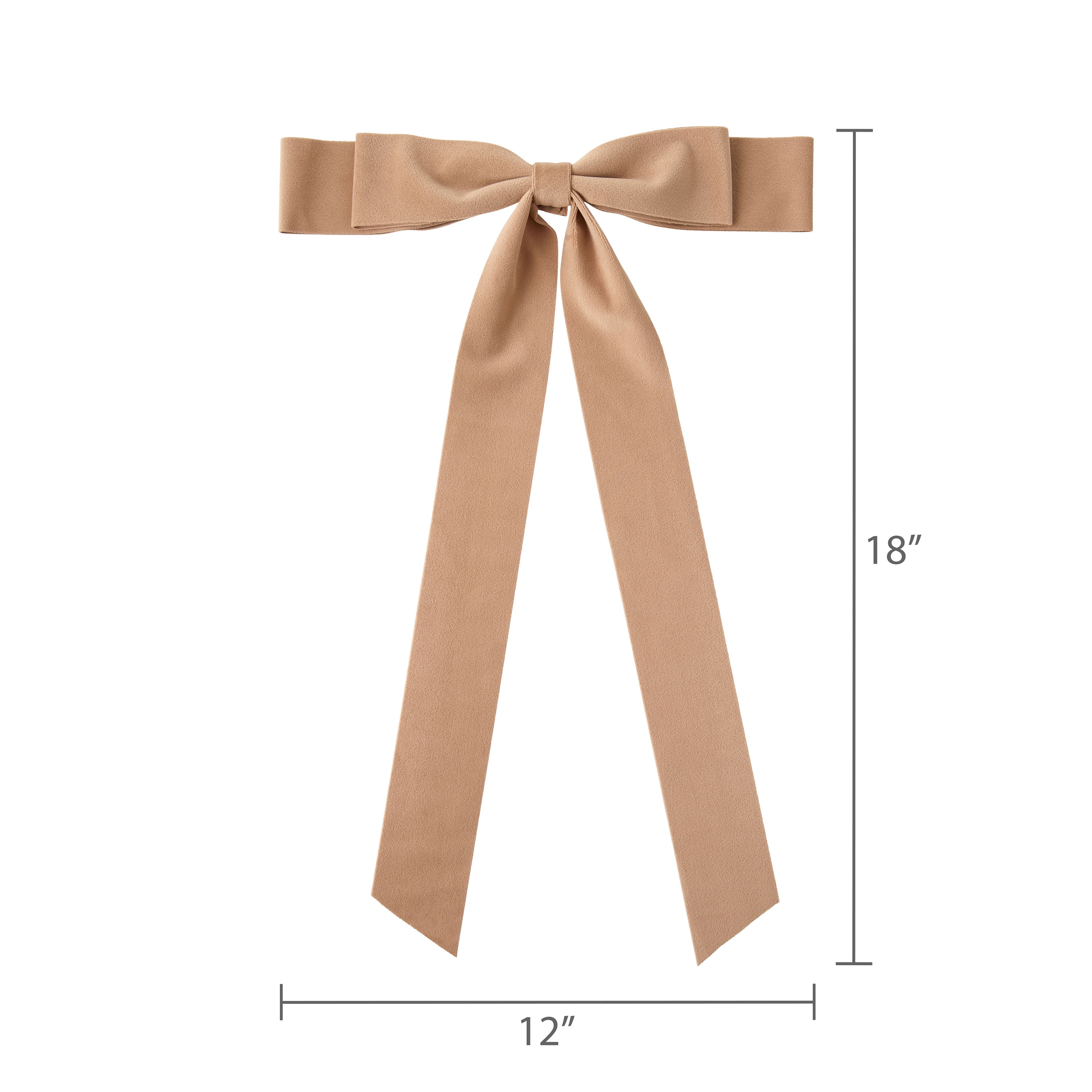 Taupe Floppy Suede Decorative Christmas Bow, 18", by My Texas House