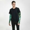 thumbnail image 4 of Kdxio Green And Gold Marble Print UV Sun Protection Arm Sleeves - Tattoo Cover Up - Basketball Arm Sleeve UPF 50 Cooling for Men Women, 4 of 6