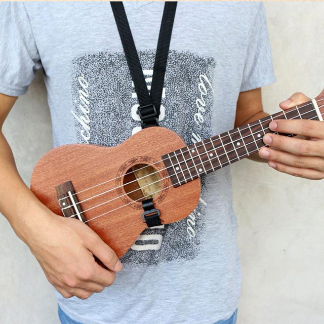 Correa de nailon ajustable para el cuello con gancho para mandolina de guitarra