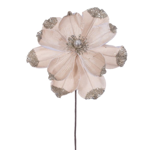 21.5" Champagne Velvet Magnolia 4/Bag