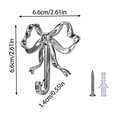 thumbnail image 2 of 2PCS Bow Knot Wall Hooks 2.6in Alloy Decorative Hangers for Kitchen, Bathroom, Laundry, Coats & Towels, S, 2 of 9