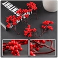 thumbnail image 3 of Dytern Xmas 10Pcs Xmas Artificial Red Berry Branches Fake Red Berry Stems for Flower Arrangement, 3 of 11