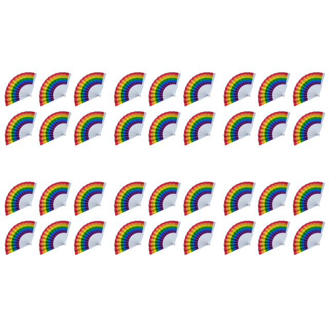 Abanico Mano Arcoíris 6 Uds. Del Orgullo Gay para Fanáticos LGBT (estilo 1)