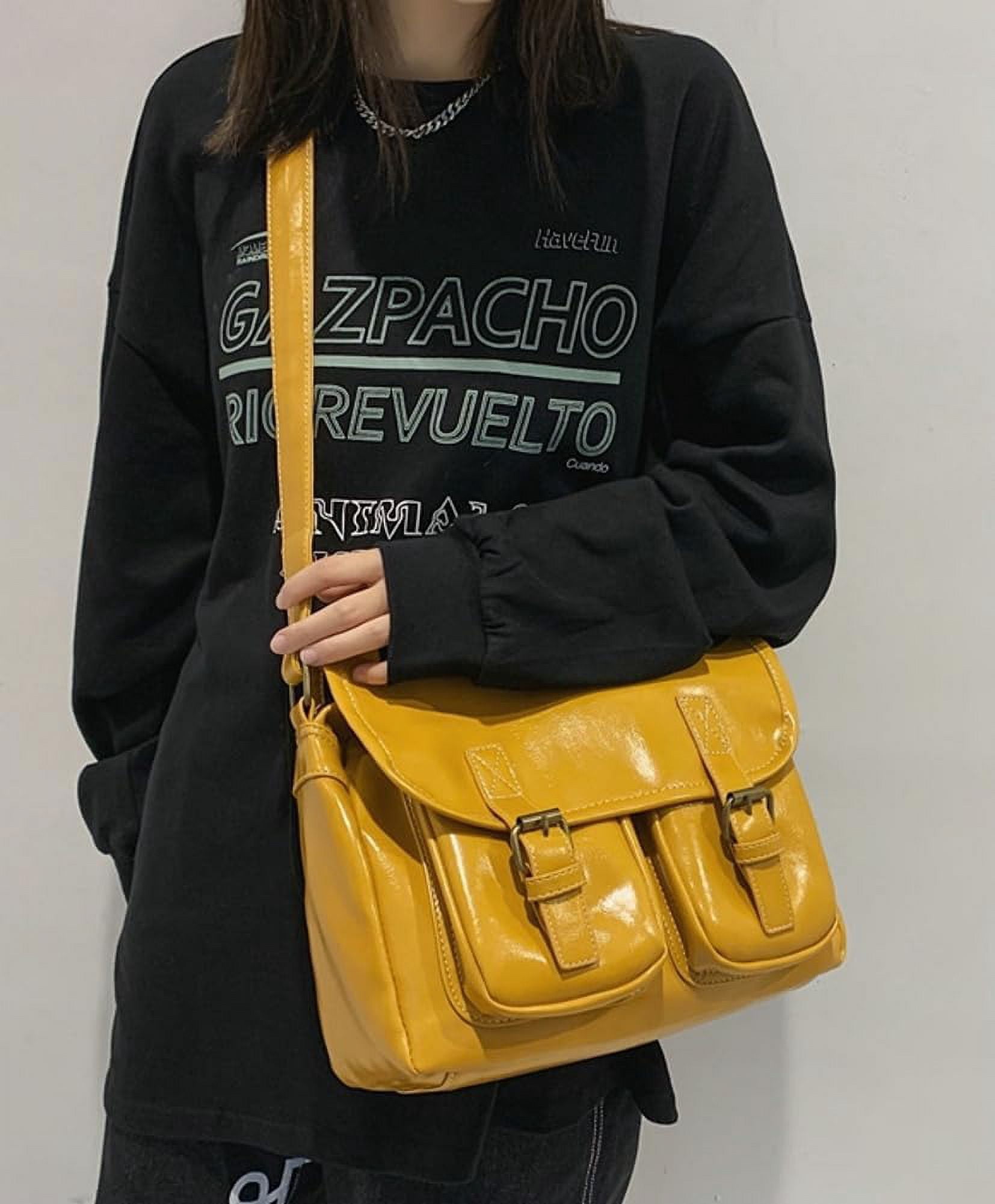 Municipal Crossbody Messenger Bag for Men Women Vintage Shoulder Bags Tote Purse Satchel Handbags with Adjustable Strap