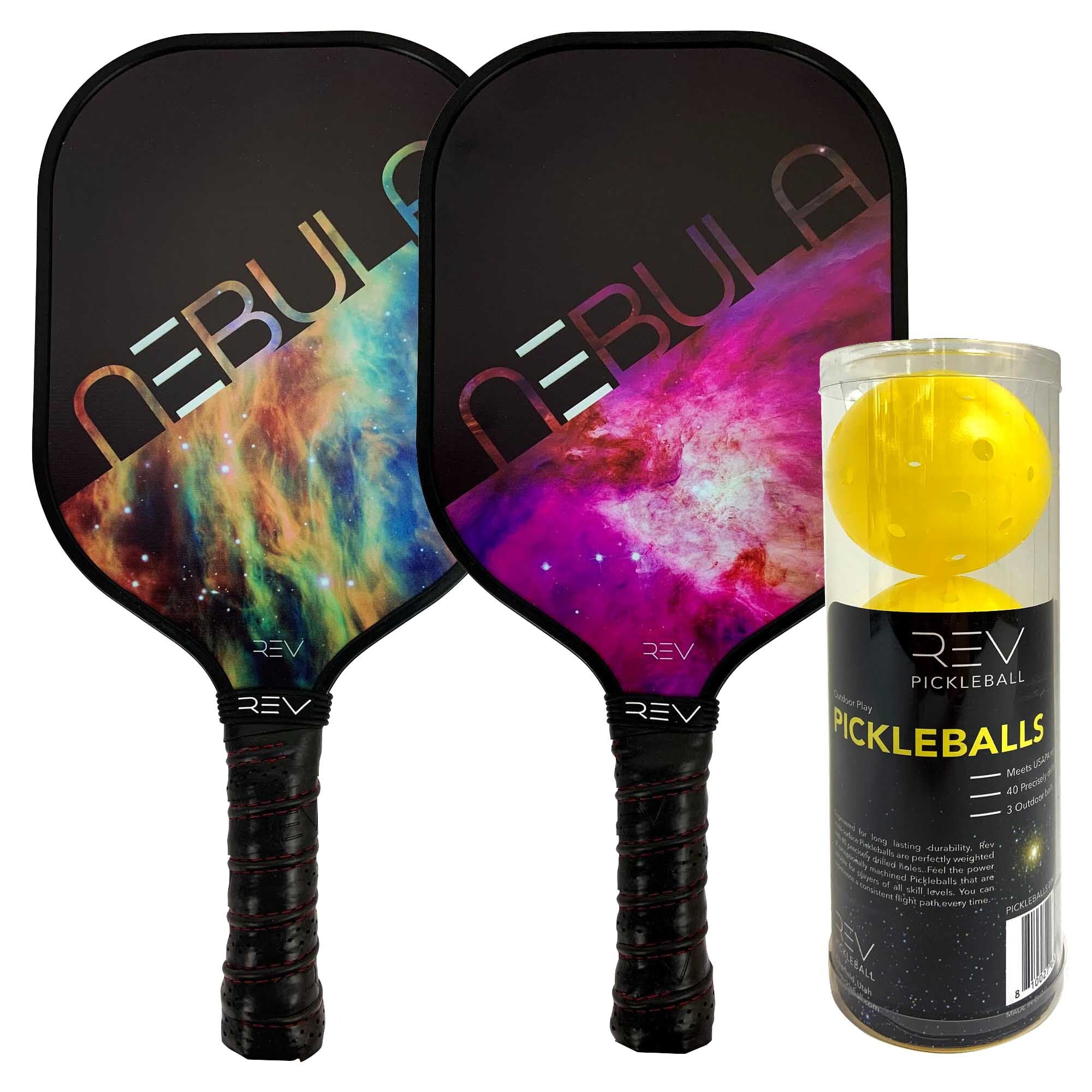 Rev Pickleball Paddles and Pickleballs Set Pickleball Racket and