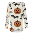 thumbnail image 4 of Karymi Shirts for Women Halloween Full Print Raglan Long Sleeve Tunic Tee, Casual Scoop Neck Loose Pullover Womens Tops, 4 of 5