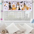 thumbnail image 3 of Halloween Dogs Kitchen Valance 54''''x18'''' Dogs Pumpkins Bats Skulls Rod Pocket Window Treatments Drapes Halloween Party Decor Short Curtain for Bedroom Living Room Bathroom Cafe Home Decor 1 Pack, 3 of 6