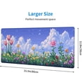thumbnail image 2 of Pixel Art Gaming Mouse Pad Game Scene 2D Landscape Tulips Daisies Large Gaming Mouse Mat with Stitched Edges,Non-Slip Waterproof Rubber Base Mous Mat Office Computer Keyboard Laptop 31.5x11.8 Inch, 2 of 6