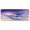 thumbnail image 1 of Whale Kitchen Mat, Whales Flying Dreamy Night Sky with Clouds Fantasy Aquatic Design, Plush Decorative Kitchen Mat with Non Slip Backing, 47" X 19", Peach Lilac Dark Blue, by Ambesonne, 1 of 1