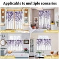 thumbnail image 5 of Purple Kitchen Curtains Window Panels, Eucalyptus Leaves Insulated Window Treatment Curtain, Grommet Curtains for Bedroom/Living Room/Bathroom, 2 Piece 52"Wx45"L, 5 of 8