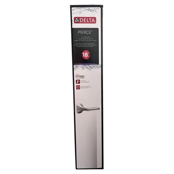 Delta Pierce 18 Inch Bathroom Towel Bar In Spotshield Brushed Nickel Prc18-Bn