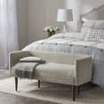 thumbnail image 2 of Madison Park Farrah Solid Wood and Polyester Accent Bench in Cream, 2 of 8