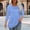 Light blue, variant on Pxiakgy Hot Sale!! 3/4 Length Sleeve for Womens Tops Casual Shirts Ruffle Pleated Fasion Trendy Summer Blouses Women's Fall/Winter Crew Neck Seven Point Sleeve Line Pleated Top On Chest Blue Xl