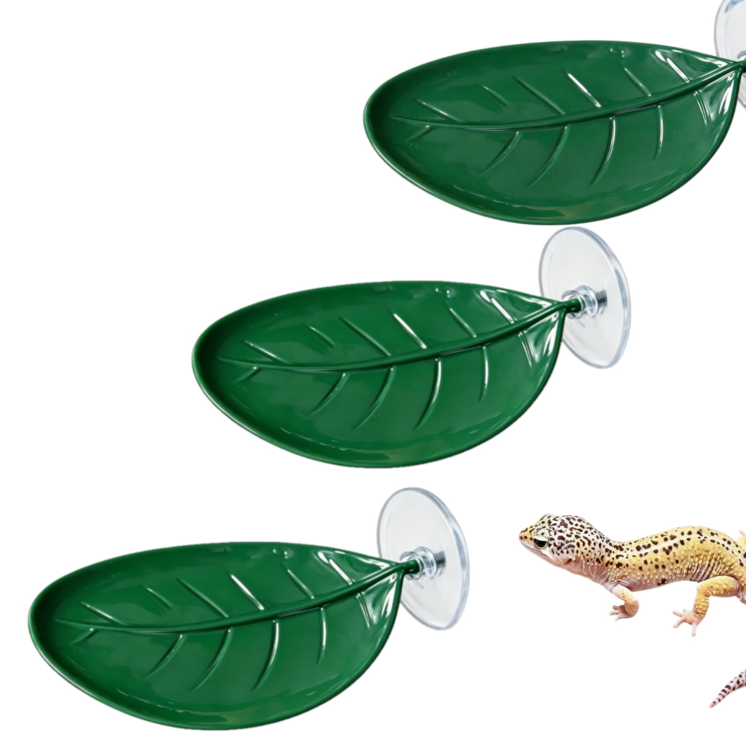 Crested Gecko Hide with Suction Cup 3pcs Climbing Toy for Tree Frog Tank Accessories