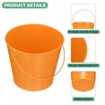 thumbnail image 2 of Paquete de 6 Cubos de Metal Pequeños con Asa, Cubos Galvanizados de 15x13cm, Cubos de Metal Pequeños con Asa [Naranja], 2 of 6