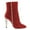 Red, variant on YDN Women Studded Pearls Slim High Heel Booties Pointed Toe Side Zipper Ankle Boots Fashion Dressy Party Shoes Size 7 Red