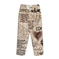 thumbnail image 5 of Fotbe Abstract Coffee Pattern With Letters Women's Pajama Pants,Sleepwear Pants,Pj Bottoms Drawstring And Pockets-Medium, 5 of 9