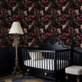 thumbnail image 4 of Peel and Stick Wallpaper Ghostly Leopard Among Dark Jungle Vibrant Flowers Wall Mural 17.7in x 9.8ft Self Adhesive Removable Wall Paper Renter Friendly Wallpaper for Nursery Bedroom Cabinets, 4 of 8