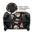 thumbnail image 2 of Susaid colorful Skull dog flower Print Elastic Washable Suitcase Cover with Hidden Zipper, Fits 18-32 Inch Luggage for Protection During Travel-Small, 2 of 7