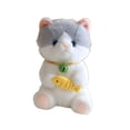 thumbnail image 2 of Cojín de de peluche de 10 pulgadas, decoración de habitación, juguete para dormir, muñeco de Animal, almohada de tiro de dibujos animados para gris Hugo Animales de peluche de gato, 2 of 10