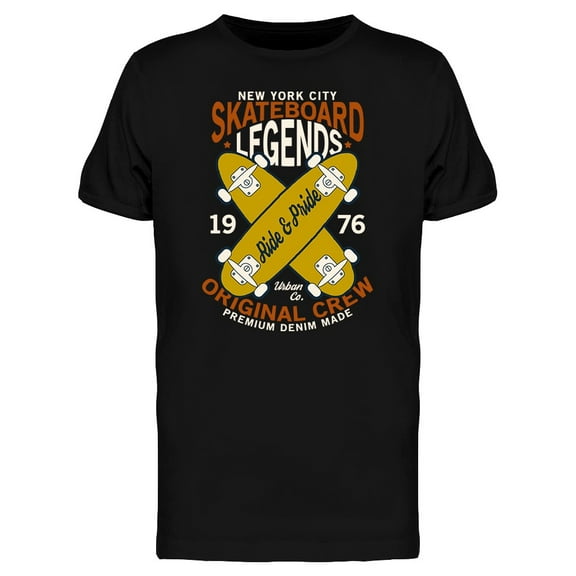 Skateboard Legends Original Crew T-Shirt Men -Image by Shutterstock, Male 3X-Large