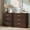 Brown, variant on Lacoo 6 Drawer Dresser for Bedroom & Living Room, 47'' Double Dresser with Metal Handle, White